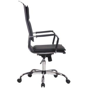 Silla de Oficina QUEBEC PIEL REAL, Color Marrón