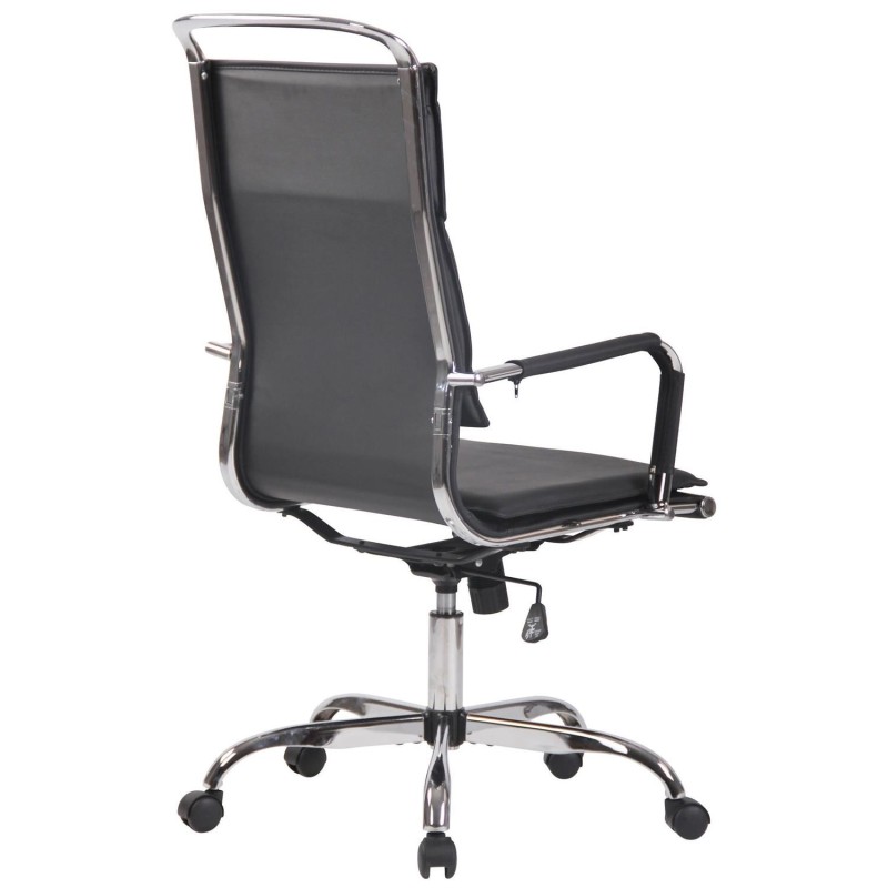 Silla de Oficina QUEBEC PIEL REAL, Color Marrón