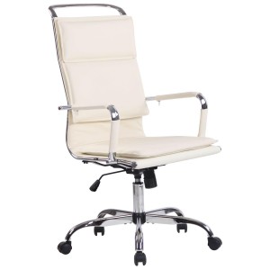 Silla de Oficina QUEBEC PIEL REAL, Color Marrón