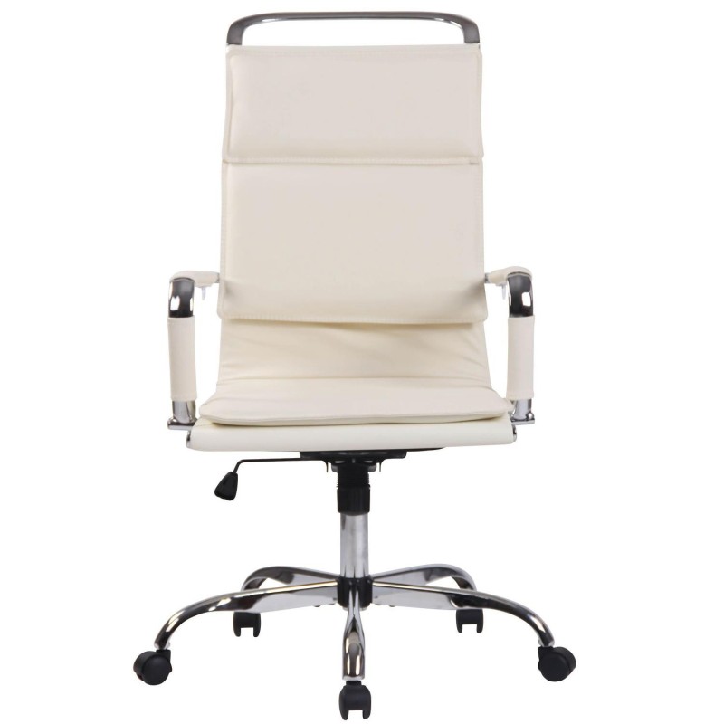 Silla de Oficina QUEBEC PIEL REAL, Color Marrón