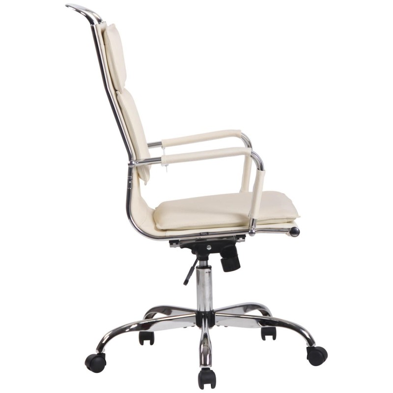 Silla de Oficina QUEBEC PIEL REAL, Color Marrón