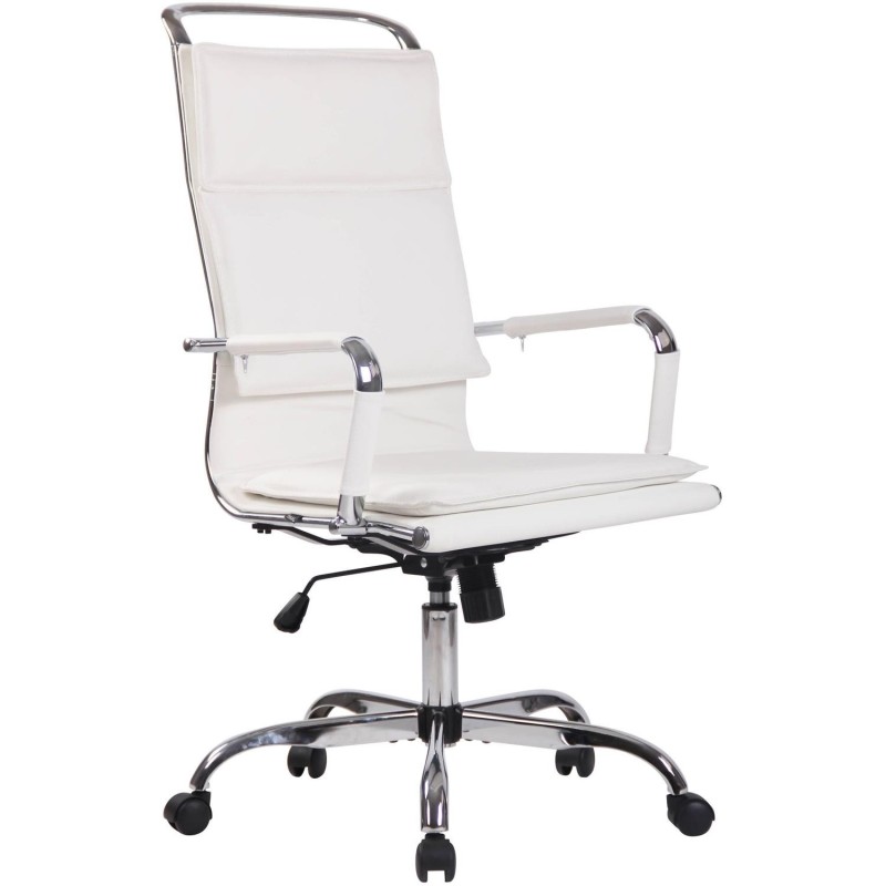 Silla de Oficina QUEBEC PIEL REAL, Color Marrón