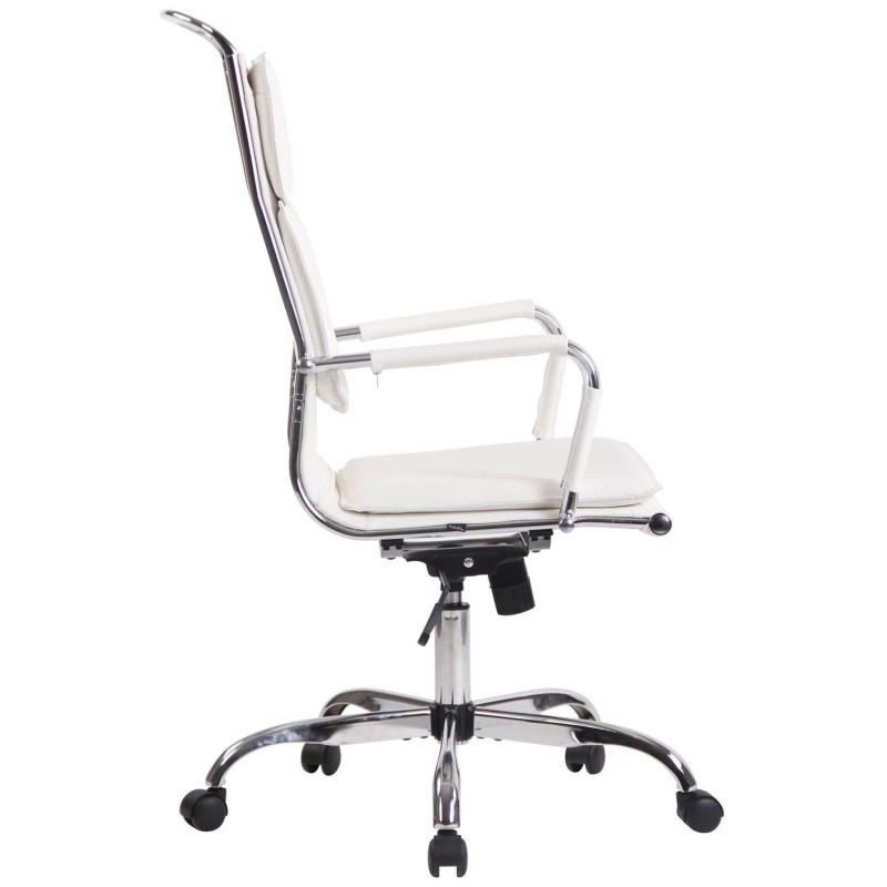 Silla de Oficina QUEBEC PIEL REAL, Color Marrón