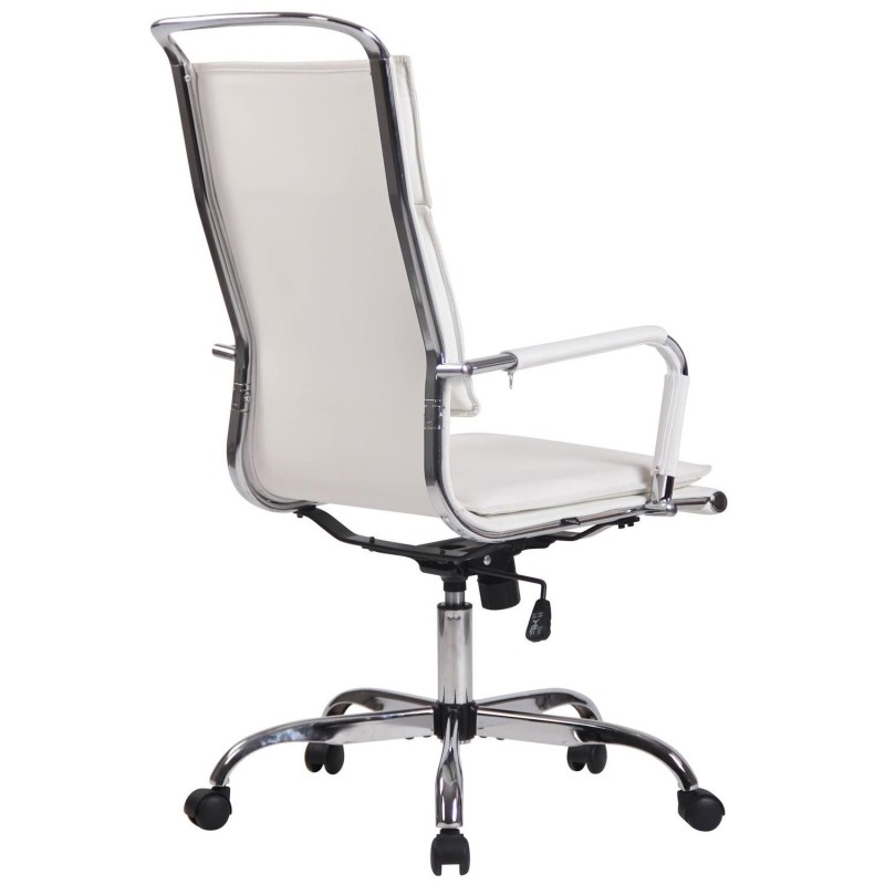 Silla de Oficina QUEBEC PIEL REAL, Color Marrón