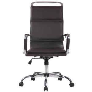 Silla de Oficina QUEBEC PIEL REAL, Color Marrón