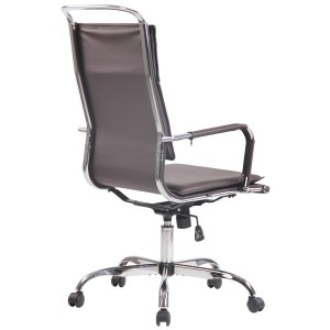 Silla de Oficina QUEBEC PIEL REAL, Color Marrón