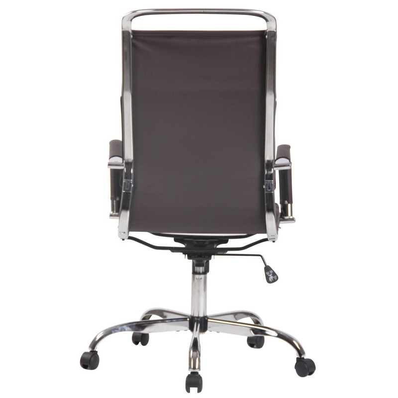 Silla de Oficina QUEBEC PIEL REAL, Color Marrón