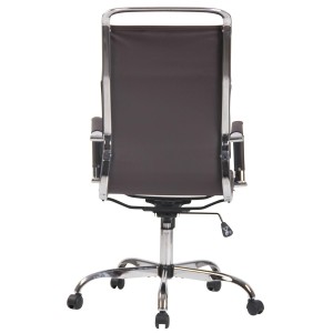 Silla de Oficina QUEBEC PIEL REAL, Color Marrón