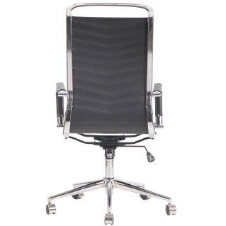 Silla de Oficina SIGRID PIEL REAL, Respaldo Alto, color Negro 2