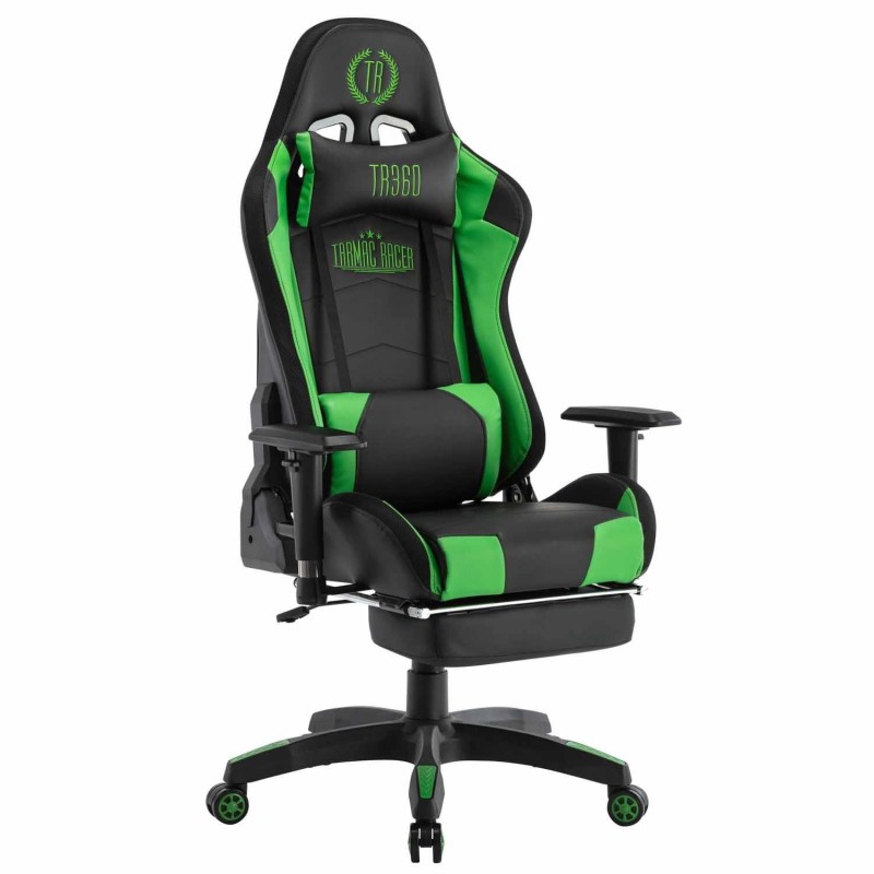 Silla Gaming TURBO LED PIEL, en Negro