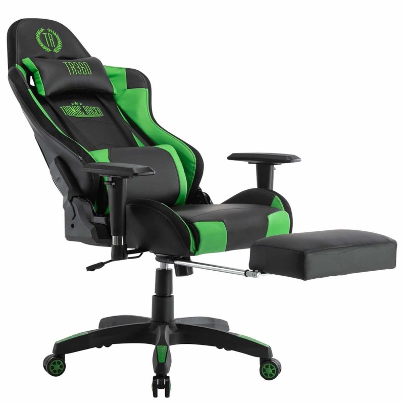 Silla Gaming TURBO LED PIEL, en Negro