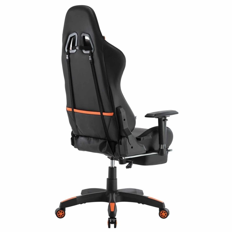 Silla Gaming TURBO LED PIEL, en Negro