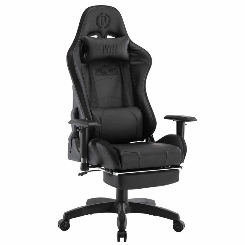 Silla Gaming TURBO LED PIEL, en Negro