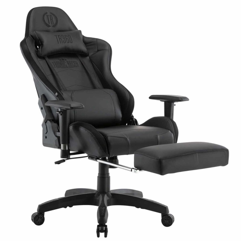 Silla Gaming TURBO LED PIEL, en Negro