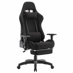 Silla Gaming TURBO LED TELA, en Negro