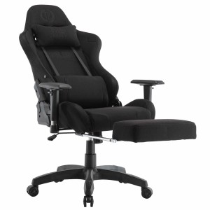 Silla Gaming TURBO LED TELA, en Negro