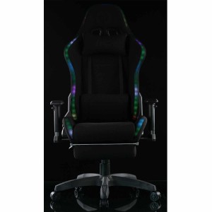 Silla Gaming TURBO LED TELA, en Negro