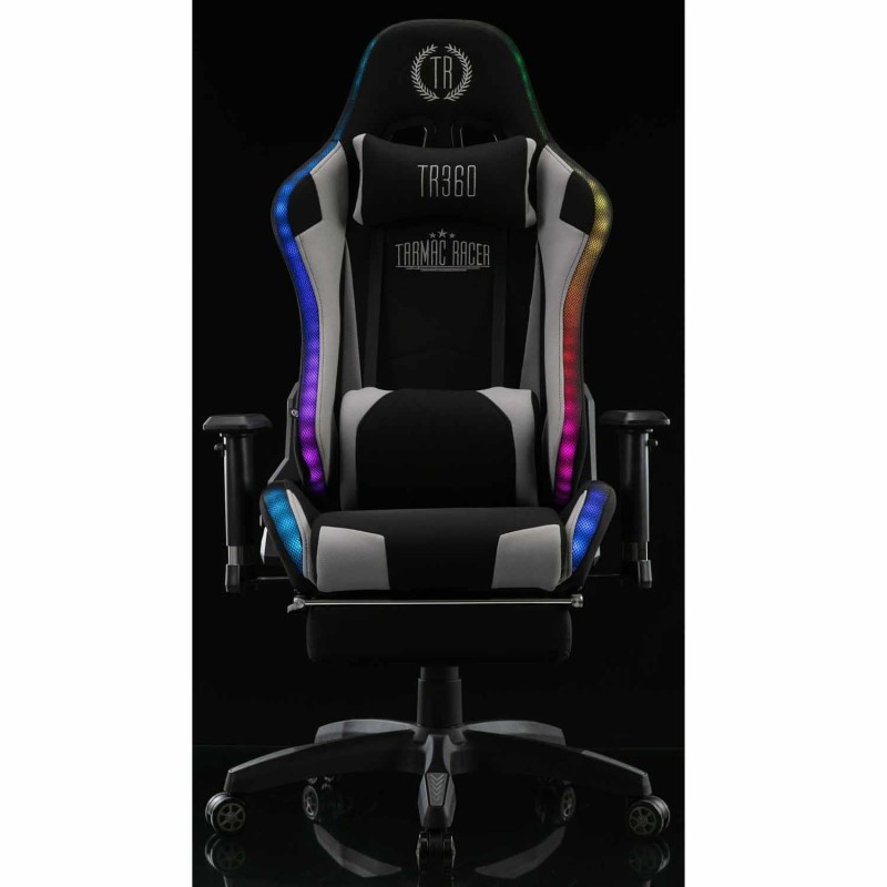 Silla Gaming TURBO LED TELA, en Negro
