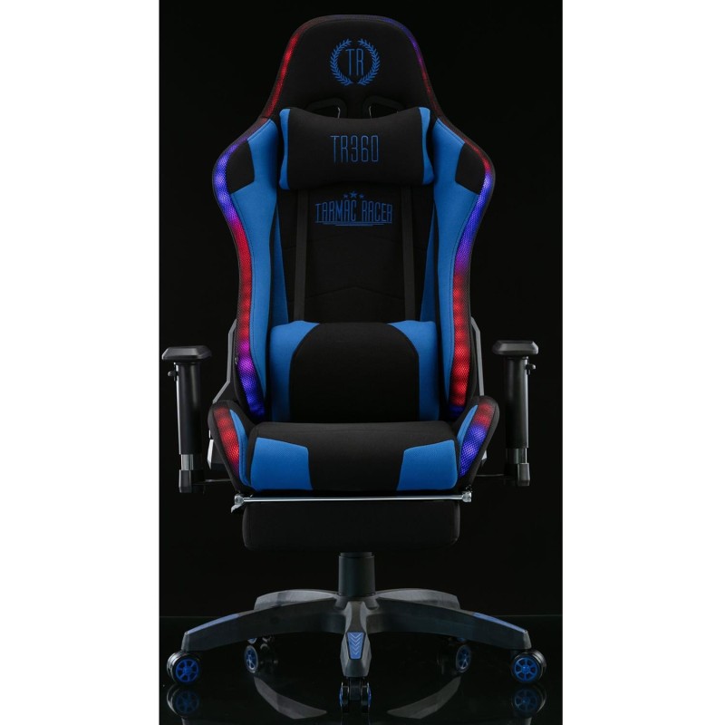 Silla Gaming TURBO LED TELA, en Negro