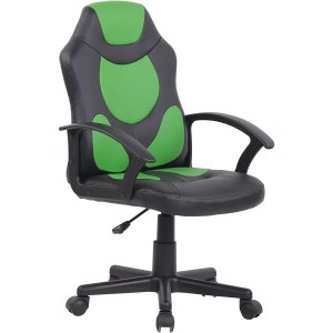 Silla Gaming Infantil ADELE, En Piel Negro y Amarillo