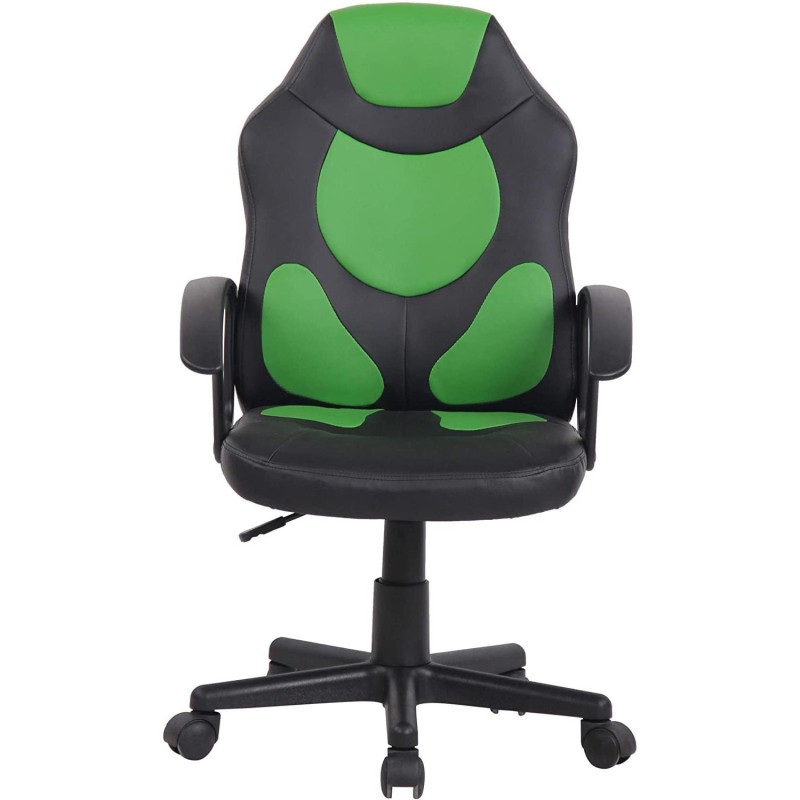 Silla Gaming Infantil ADELE, En Piel Negro y Amarillo