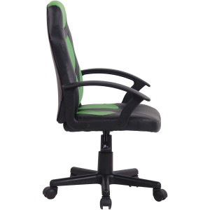 Silla Gaming Infantil ADELE, En Piel Negro y Amarillo