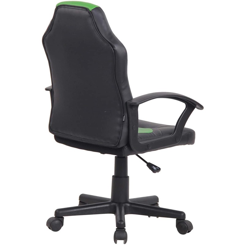 Silla Gaming Infantil ADELE, En Piel Negro y Amarillo