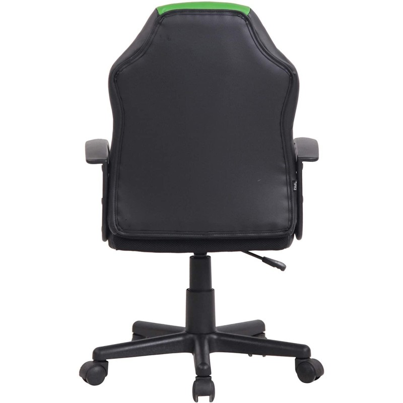 Silla Gaming Infantil ADELE, En Piel Negro y Amarillo
