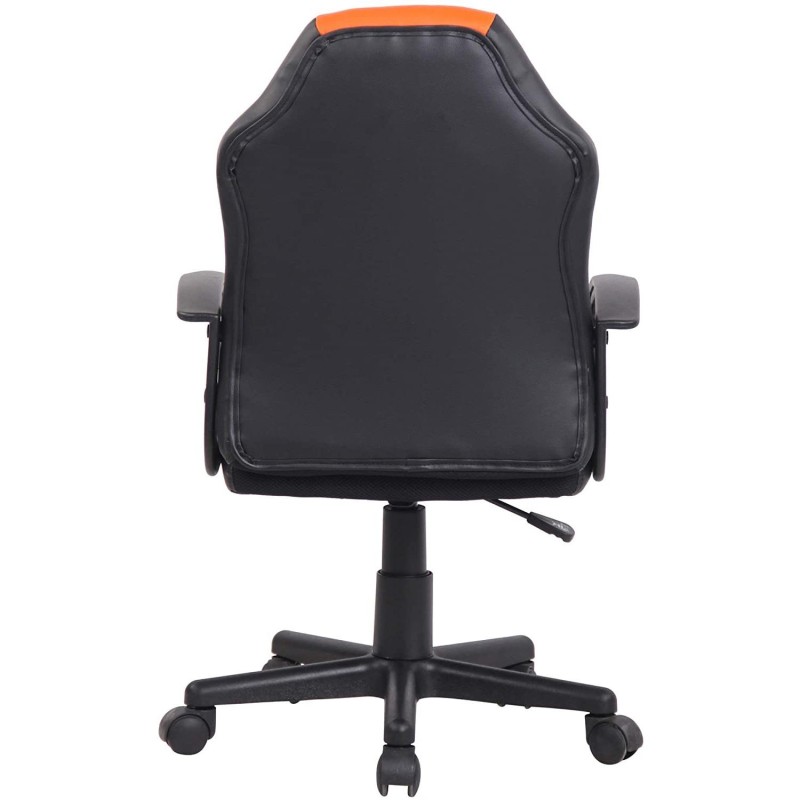 Silla Gaming Infantil ADELE, En Piel Negro y Amarillo