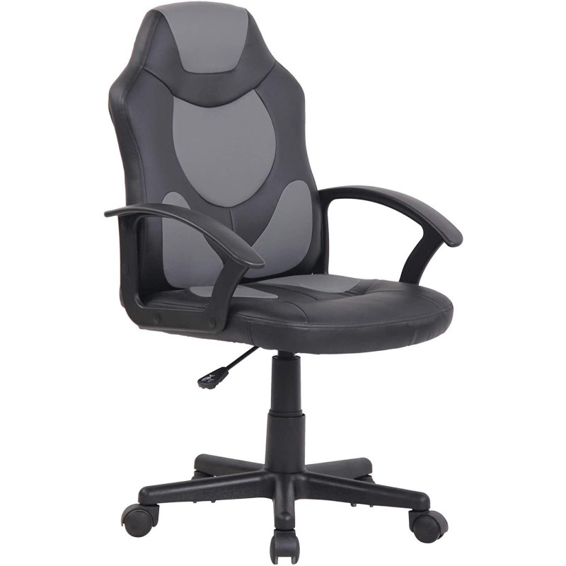 Silla Gaming Infantil ADELE, En Piel Negro y Amarillo