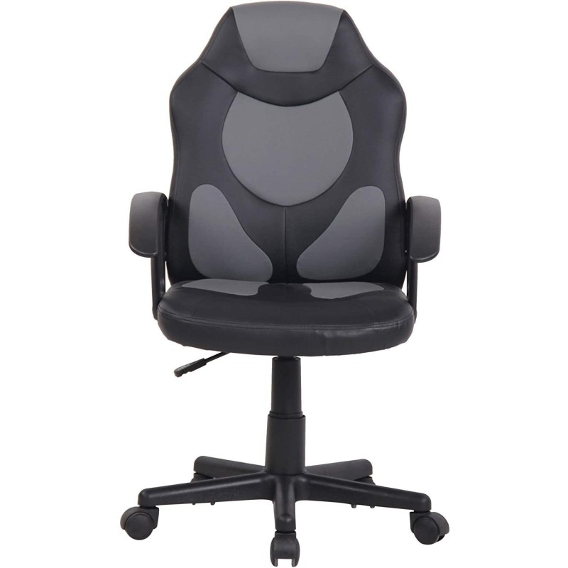 Silla Gaming Infantil ADELE, En Piel Negro y Amarillo