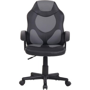 Silla Gaming Infantil ADELE, En Piel Negro y Amarillo