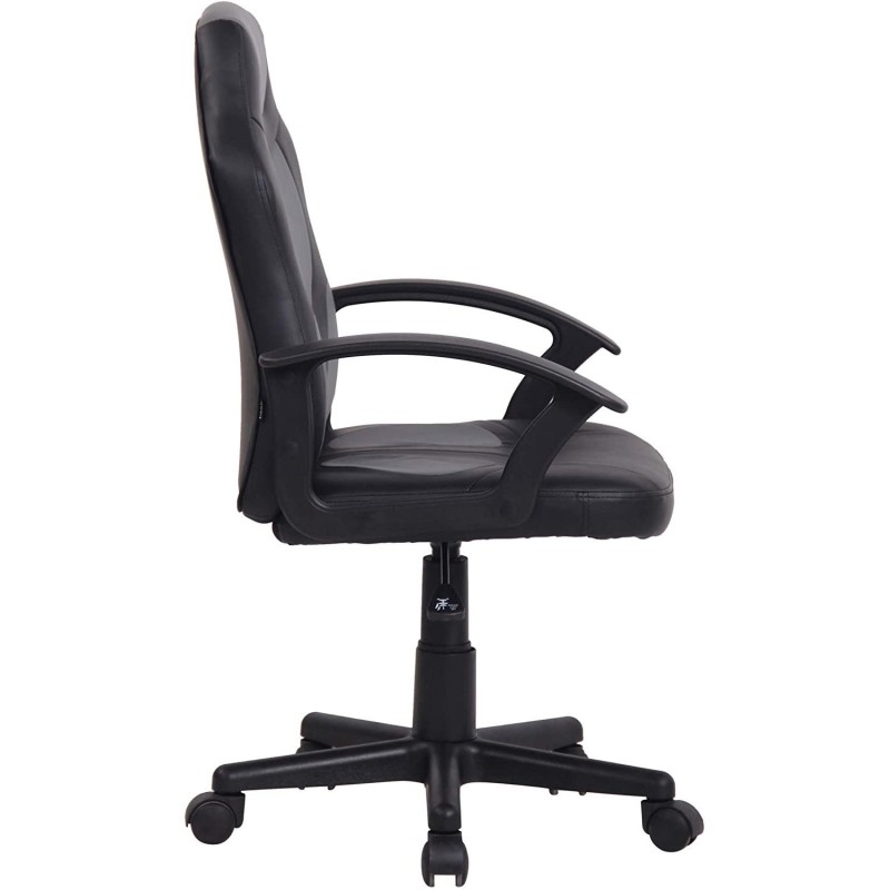 Silla Gaming Infantil ADELE, En Piel Negro y Amarillo