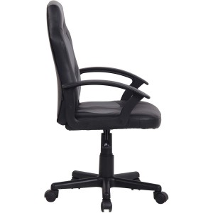 Silla Gaming Infantil ADELE, En Piel Negro y Amarillo