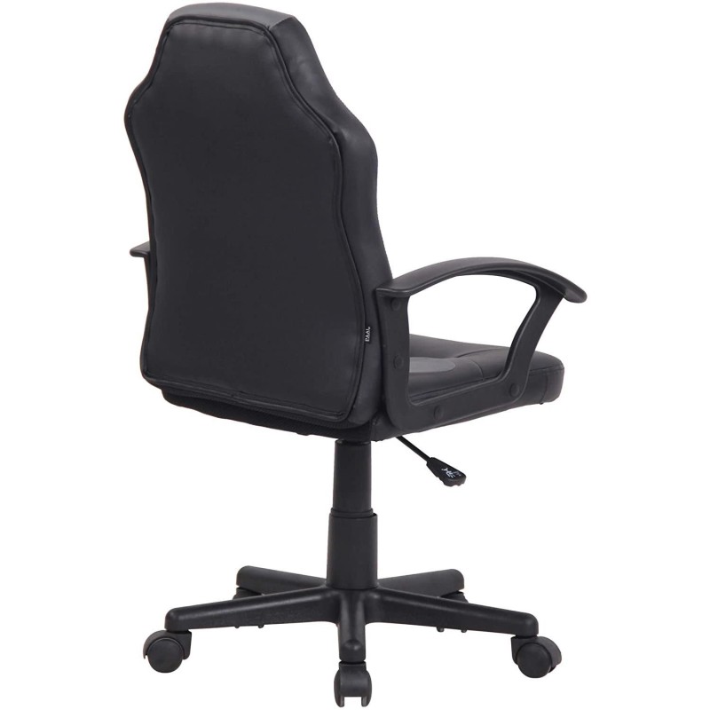 Silla Gaming Infantil ADELE, En Piel Negro y Amarillo