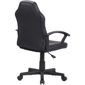 Silla Gaming Infantil ADELE, En Piel Negro y Amarillo
