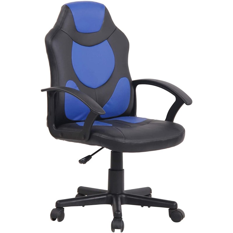Silla Gaming Infantil ADELE, En Piel Negro y Amarillo