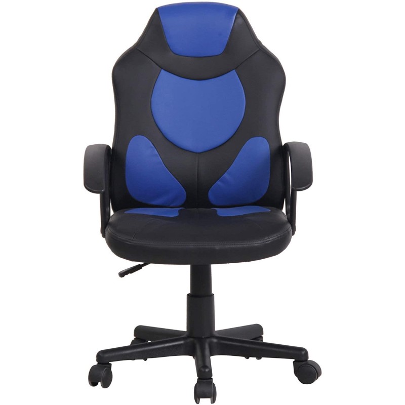 Silla Gaming Infantil ADELE, En Piel Negro y Amarillo
