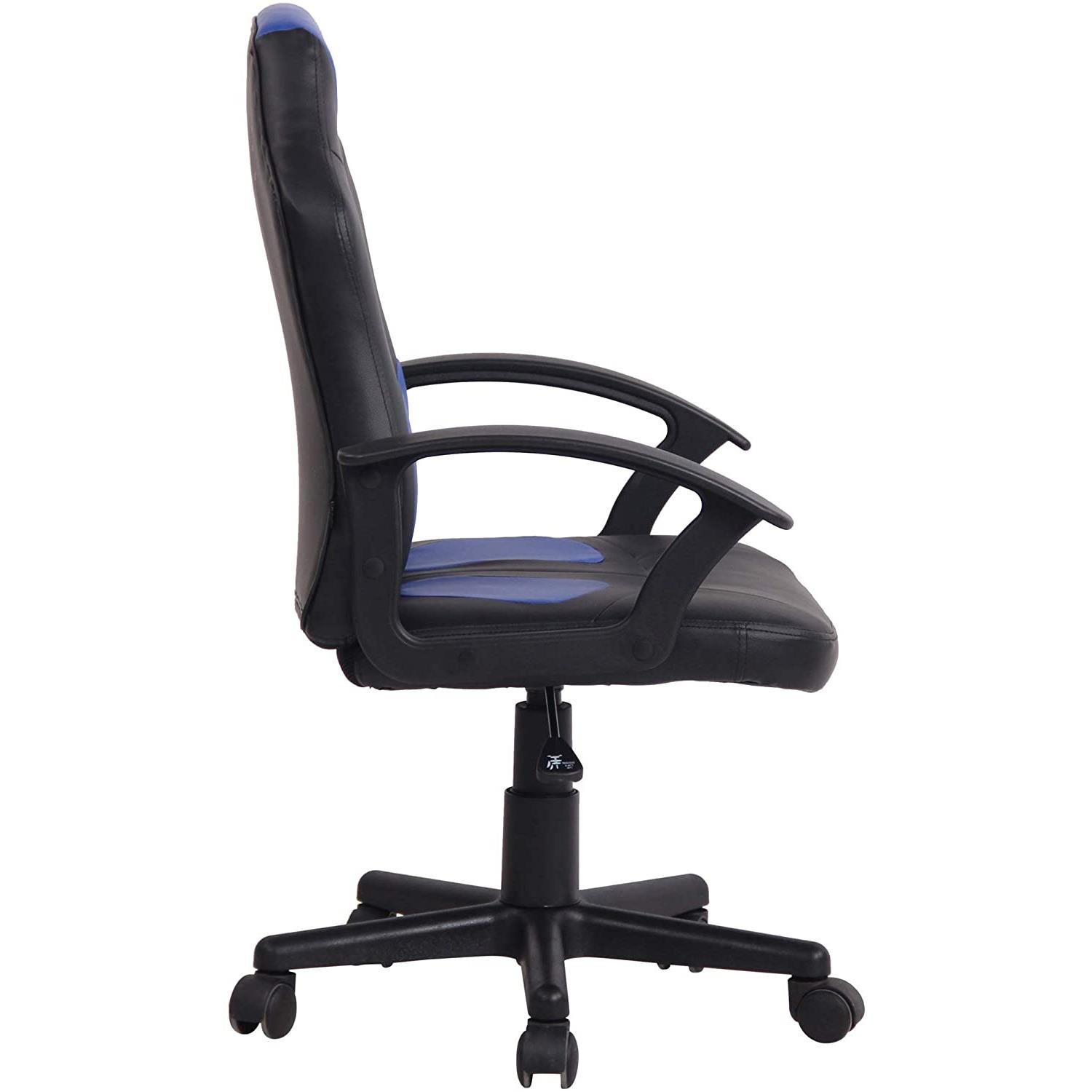 Silla Gaming Infantil ADELE, Diseño Deportivo, En Piel Negro y Amarillo