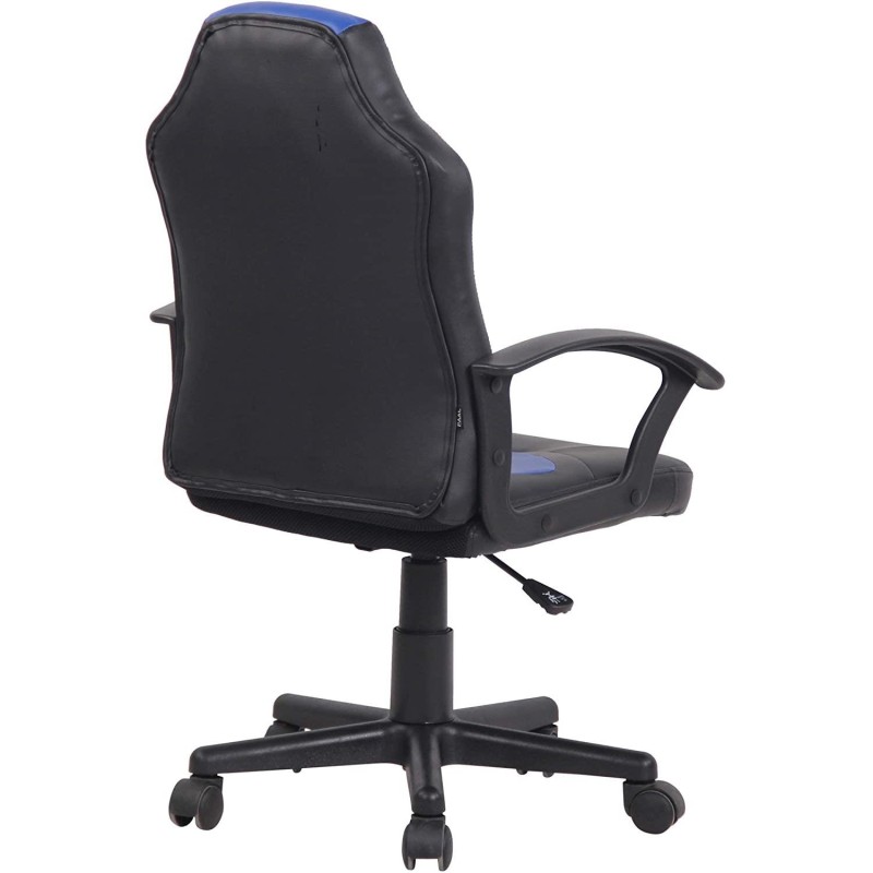 Silla Gaming Infantil ADELE, En Piel Negro y Amarillo