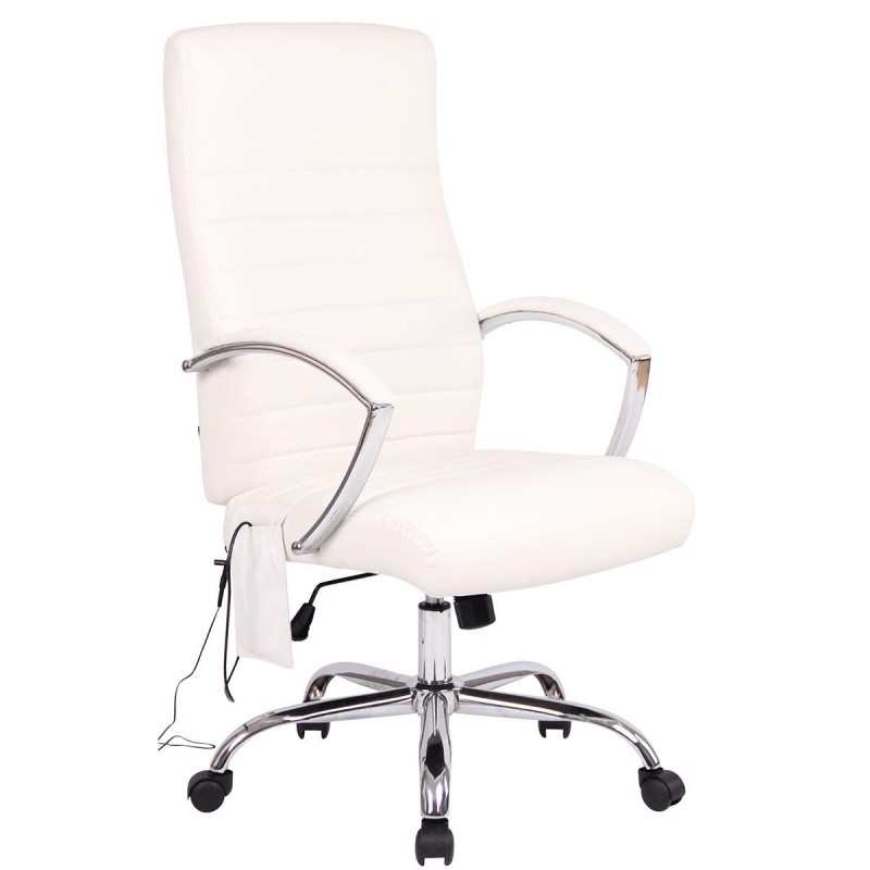 Silla de oficina VALANTY MASAJE, grueso acolchado, en piel color negro