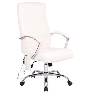 Silla de oficina VALANTY MASAJE, grueso acolchado, en piel color negro
