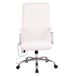 Silla de oficina VALANTY MASAJE, grueso acolchado, en piel color negro