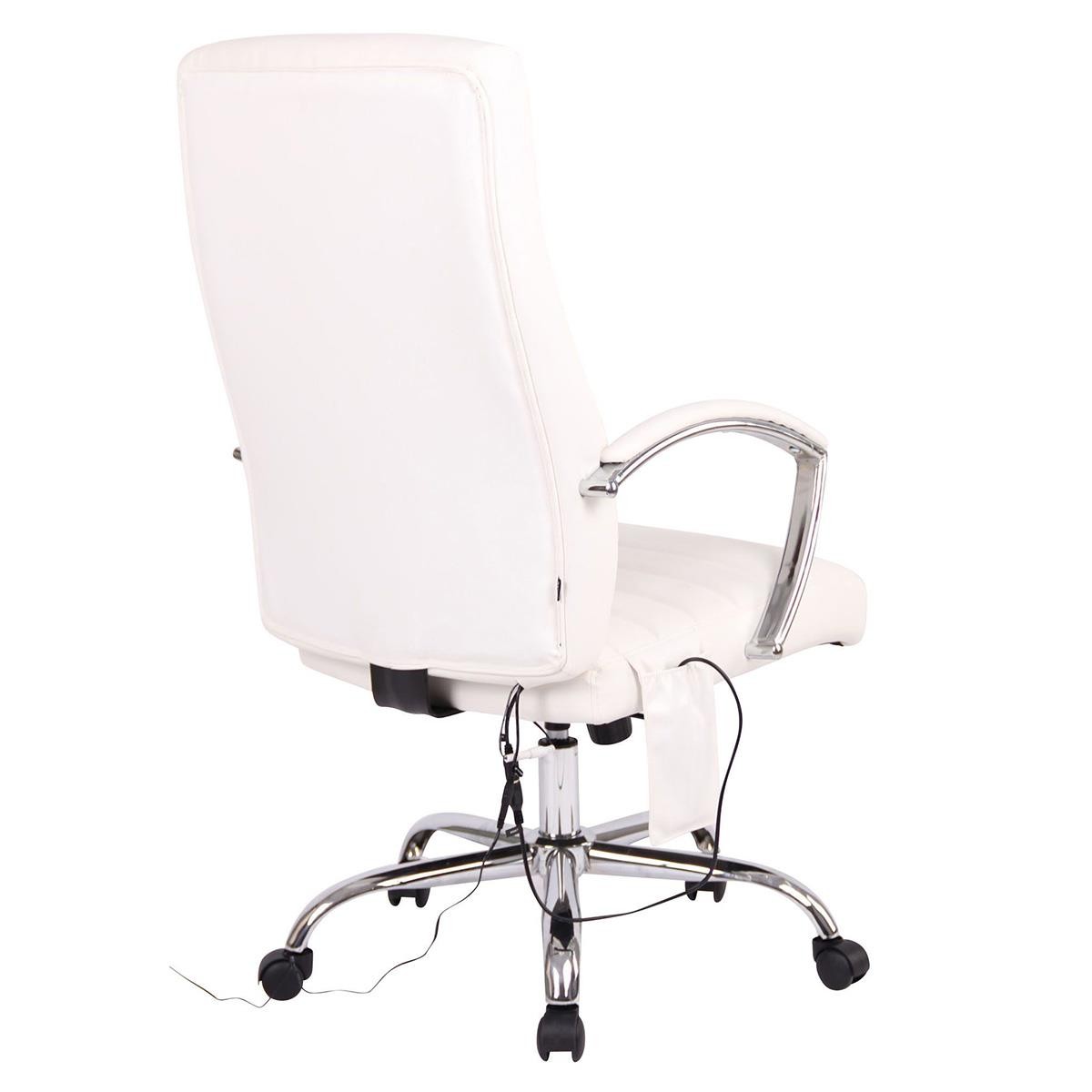 Silla de Oficina VALANTY MASAJE, Grueso Acolchado, Base Metálica, en Piel color Negro