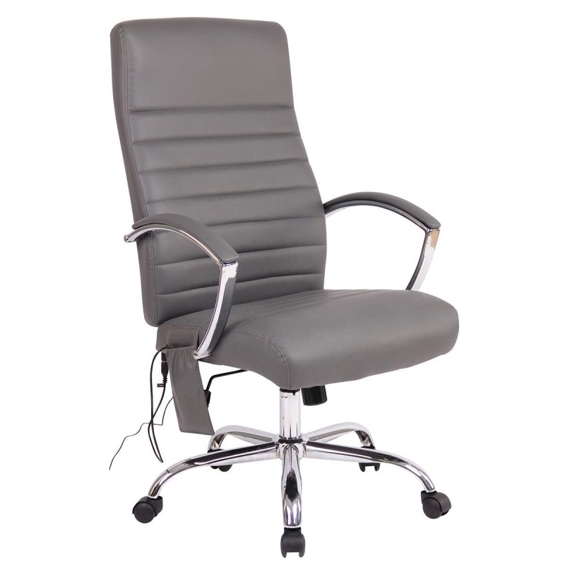 Silla de oficina VALANTY MASAJE, grueso acolchado, en piel color negro