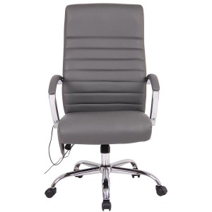 Silla de oficina VALANTY MASAJE, grueso acolchado, en piel color negro