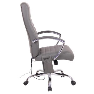 Silla de oficina VALANTY MASAJE, grueso acolchado, en piel color negro