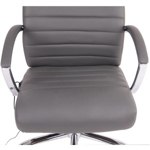 Silla de oficina VALANTY MASAJE, grueso acolchado, en piel color negro