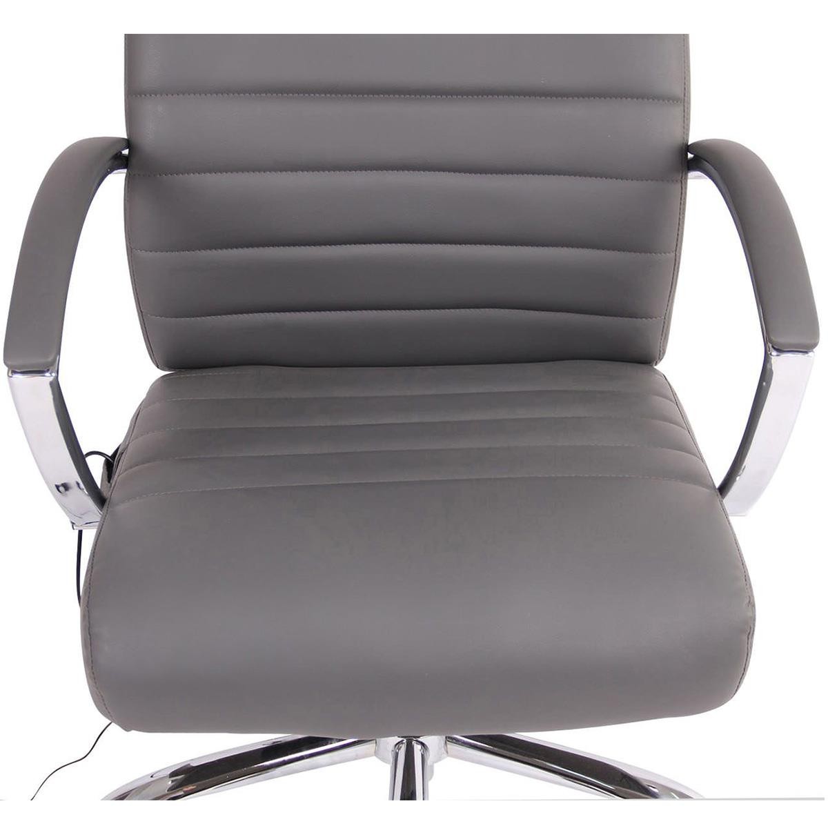 Silla de Oficina VALANTY MASAJE, Grueso Acolchado, Base Metálica, en Piel color Negro