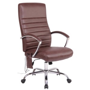 Silla de oficina VALANTY MASAJE, grueso acolchado, en piel color negro